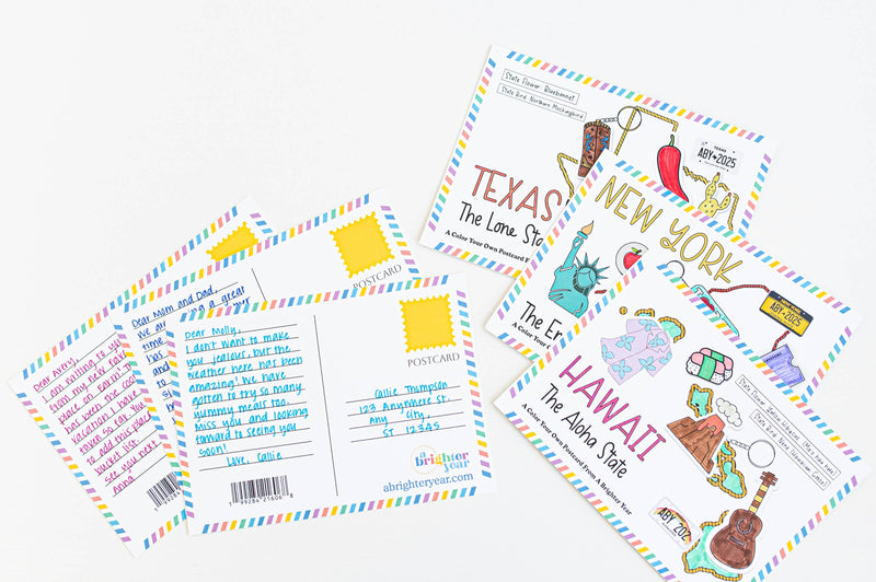 Color Your Own Nevada State Postcard