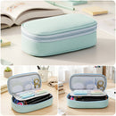 Wrapables Simple Large Capacity Double Compartment Pencil Case, Pencil Pouch for Stationery Tools: Khaki