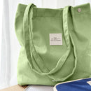 Wrapables Carry Joy Corduroy Tote Bag, Handbag: Forest Greeen