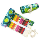 Wrapables Pencil Roll Organizer,  Wrap Pouch (72 slots): Green Scream