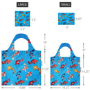 Wrapables Large & Small Allybag Reusable Grocery Bags, Set 2: (Set of 2), Koi Fish