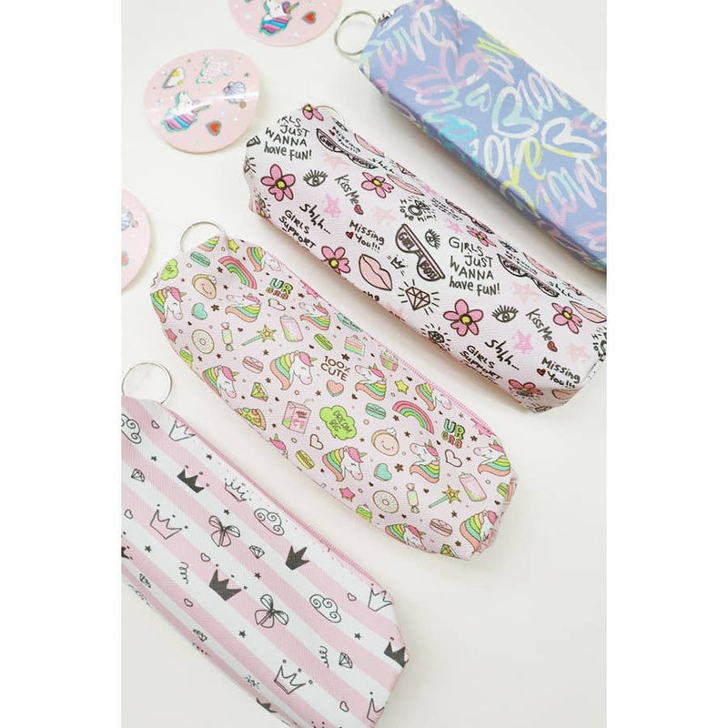Cute Design Mini Pencil Case with Zipper: MIX COLOR / ONE(12)
