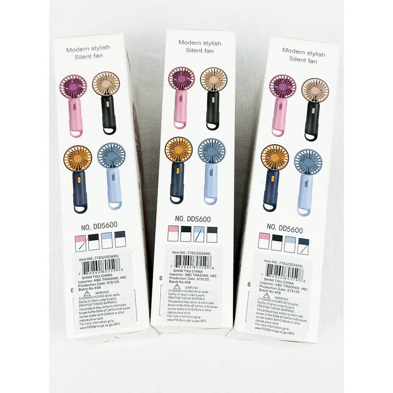 Portable Hand Fan with Pull out Stand: MIX COLOR / ONE(12)