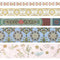 Wrapables Decorative Gold Foil Washi Tape and Sticker Set: Cranes Blue