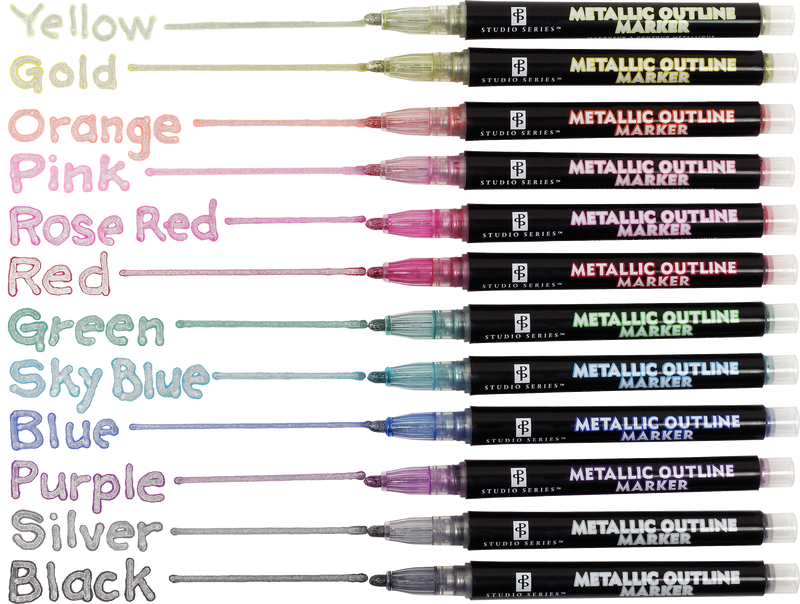 Studio Series Metallic Outline Markers (set of 12)