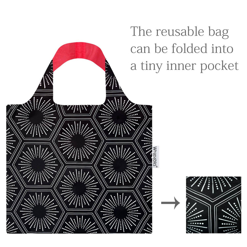 Wrapables Large & Small Allybag Reusable Grocery Bags, Set 2: (Set of 2), New York