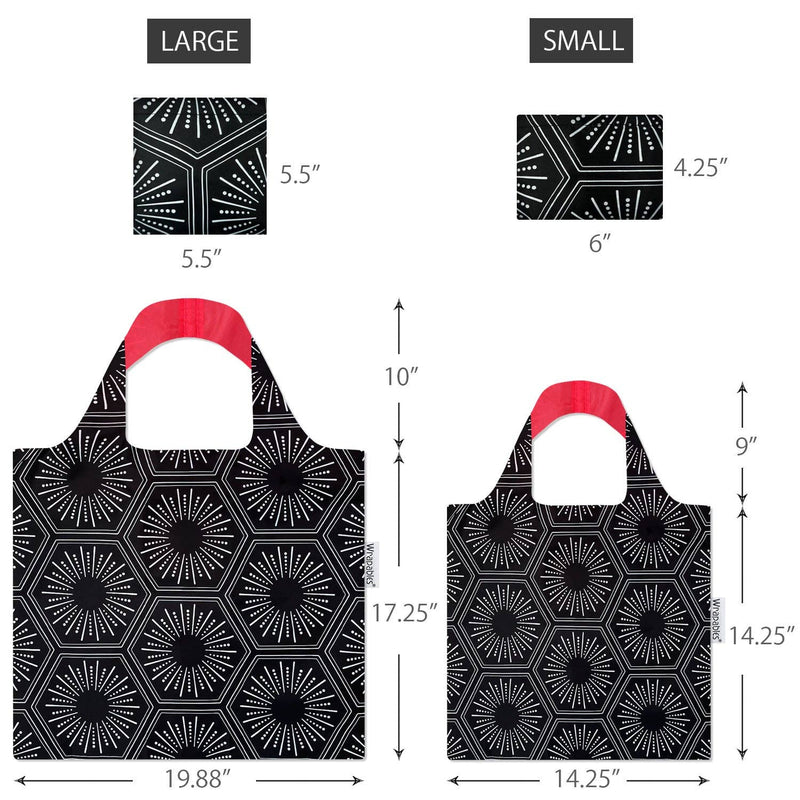 Wrapables Large & Small Allybag Reusable Grocery Bags, Set 2: (Set of 2), Koi Fish