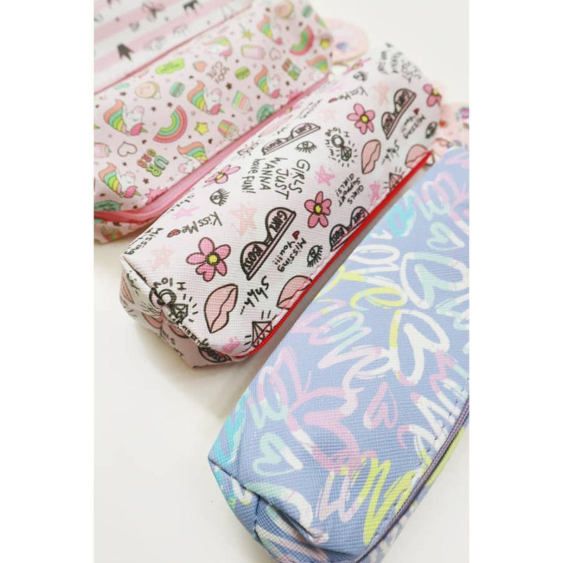 Cute Design Mini Pencil Case with Zipper: MIX COLOR / ONE(12)
