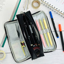 Wrapables Large Capacity Pencil Case, 3 Compartment Pouch: Cactus