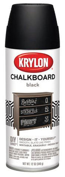 Krylon Chalkboard Finish Spray Paint Black 12oz