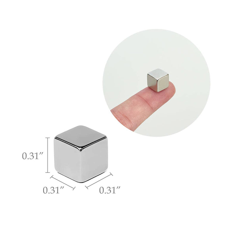 Wrapables Cube Neodymium Magnets, Strong Magnets: Set of 12 (Large)