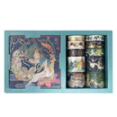 Wrapables Decorative Gold Foil Washi Tape and Sticker Set: Deer Song