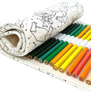 Wrapables Pencil Roll Organizer,  Wrap Pouch (72 slots): Cats & Birds