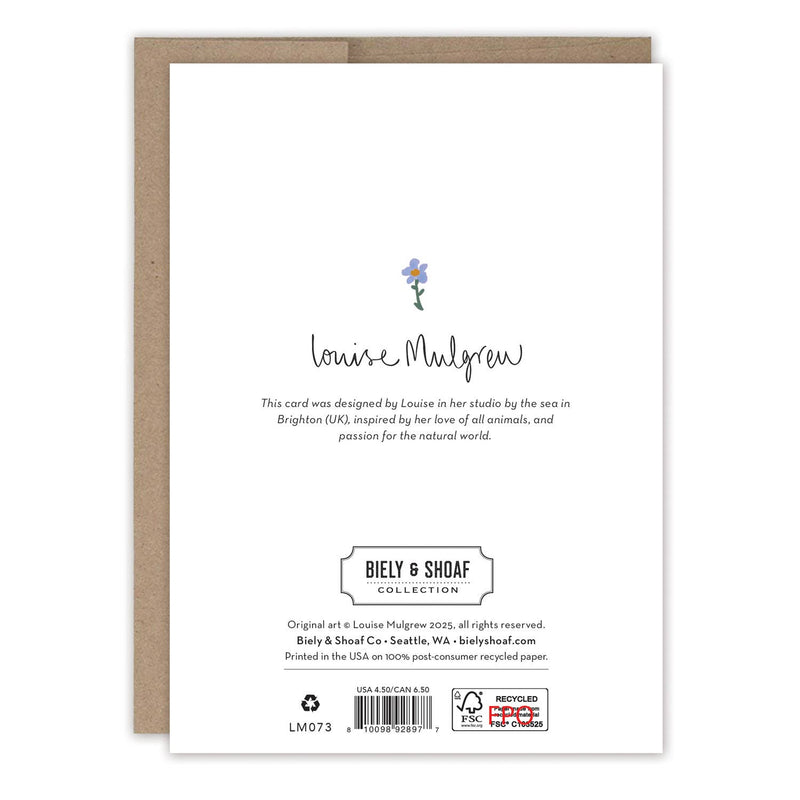 Purple & White Flowers Thank You Card