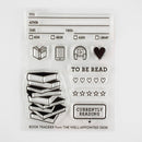 Book Tracker 3"x4" Clear Stamp (Audiobook, Ebook, TBR)