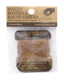 MULTI-PURPOSE 0.45MM WAXED BONDED ROUND POLY THREAD CARD: NATURAL