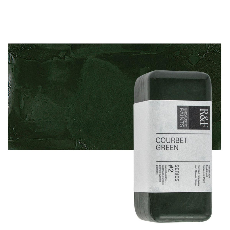 R&F ENCAUSTIC PAINT 40ML COURBET GREEN