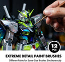Professional Fine Round Tip Detail Paint Brushes for Model & Craft, Miniature, Watercolor: 10 Pcs