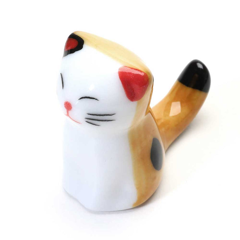 Sitting Cat Chopstick Rest Orange