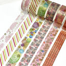 Wrapables Elegant Gold Foil Washi Tape Box Set for Arts & Crafts, Scrapbooking, Stationery, Diary (12 Rolls): Galaxy