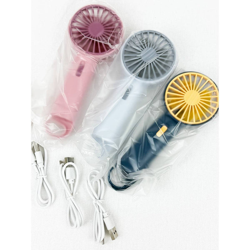 Portable Hand Fan with Pull out Stand: MIX COLOR / ONE(12)