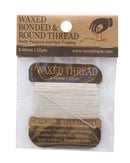 MULTI-PURPOSE 0.45MM WAXED BONDED ROUND POLY THREAD CARD: DARK BROWN