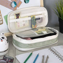 Wrapables Large Capacity Pencil Case Expandable Pencil Pouch: Navy