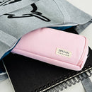 Wrapables Large Capacity Pencil Case, 3 Compartment Pouch: Macarons