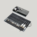 ARTIFY 24 pcs Enhanced Synthetic Brush Set, Expert Series: Black