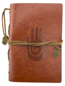 Leatherette Journal - Hamsa - Brown