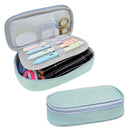 Wrapables Simple Large Capacity Double Compartment Pencil Case, Pencil Pouch for Stationery Tools: Black