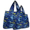 Wrapables Large & Small Foldable Tote Nylon Reusable Grocery Bags, Set of 2: Doggy Sushi