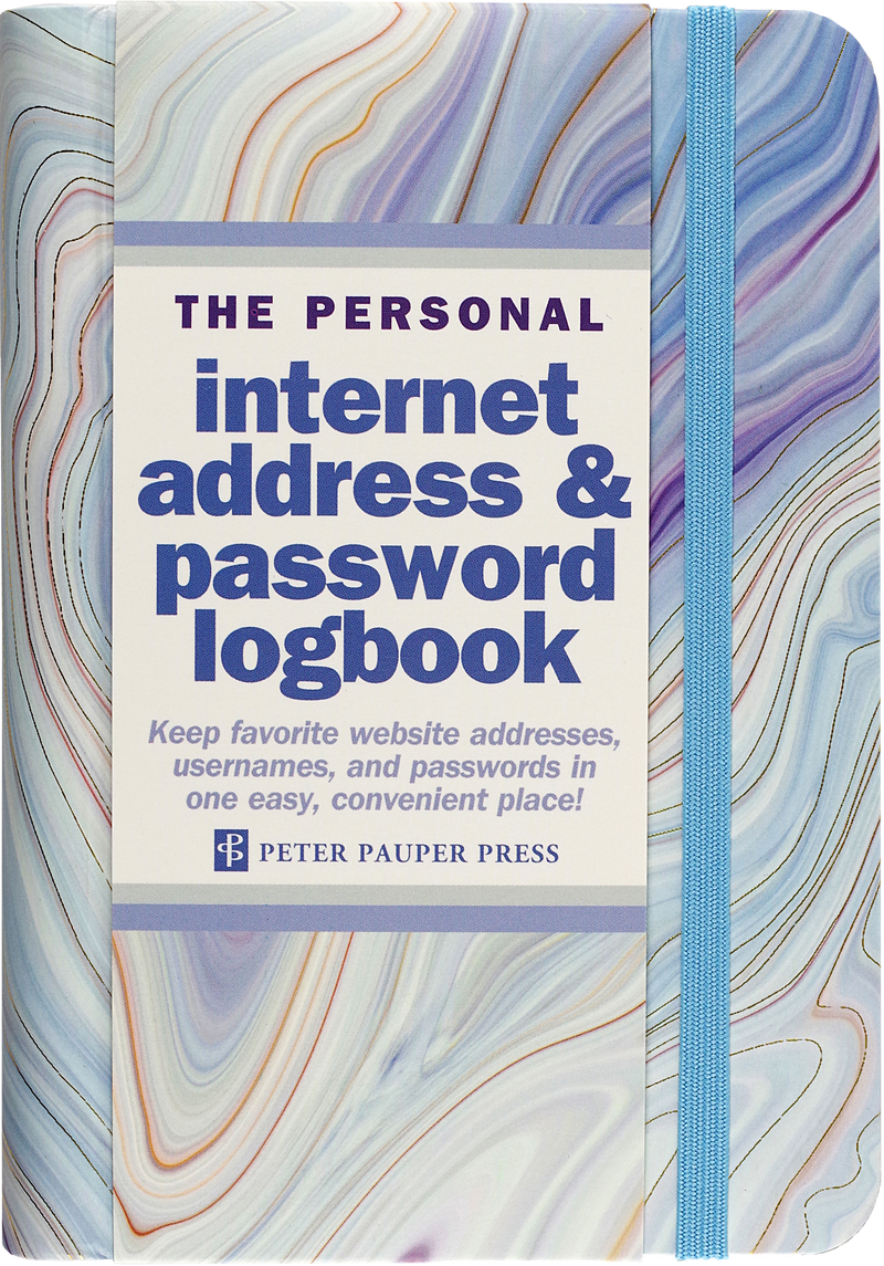 Blue Agate Internet Address & Password Logbook