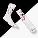 Smiley Skull Socks: White / One Size
