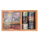 Wrapables Decorative Gold Foil Washi Tape and Sticker Set: Floral Majestic