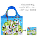Wrapables Large & Small Allybag Reusable Grocery Bags, Set 2: (Set of 2), New York