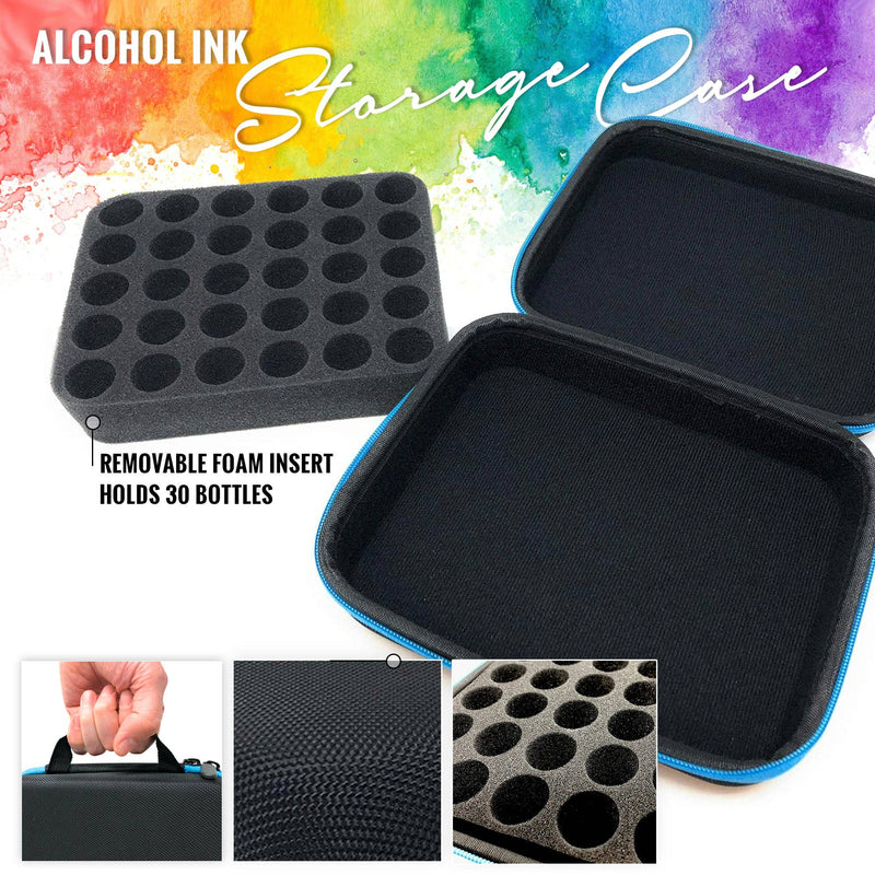 PIXISS Alcohol Ink Storage Case - For Round Bottles: 30 Count Case Round