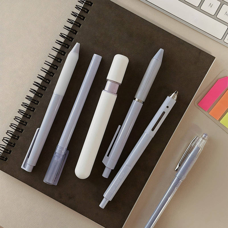 Wrapables 5 Gel Pens + 1 Highlighter Writing Set: Purple
