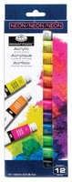 Royal Brush Essentials Neon Acrylic 12ml 12pc
