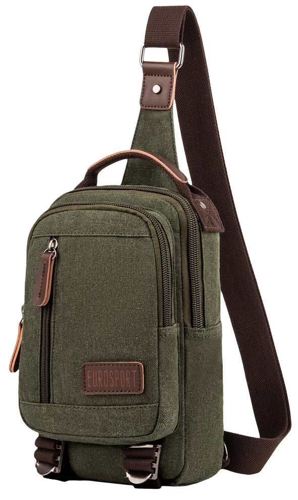 Eurosport Canvas Sling Bag Olive