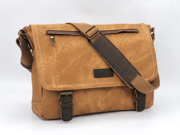 Eurosport Faux Leather Messenger Bag - Brown