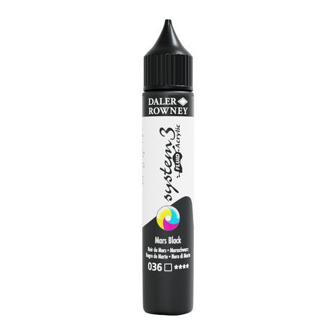 SYSTEM3 FLUID ACRYLIC 29.5ML MARS BLACK