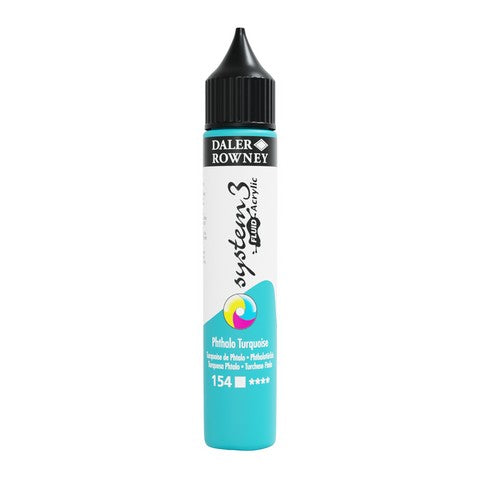 SYSTEM3 FLUID ACRYLIC 29.5ML PHTHALO TURQUOISE