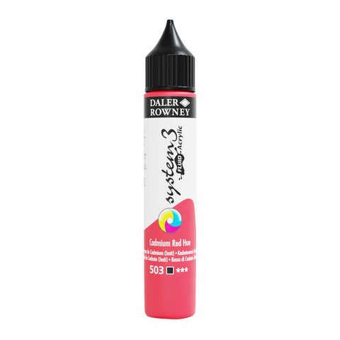 	SYSTEM3 FLUID ACRYLIC 29.5ML CADMIUM RED HUE