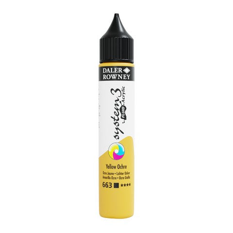 SYSTEM3 FLUID ACRYLIC 29.5MLYELLOW OCHRE