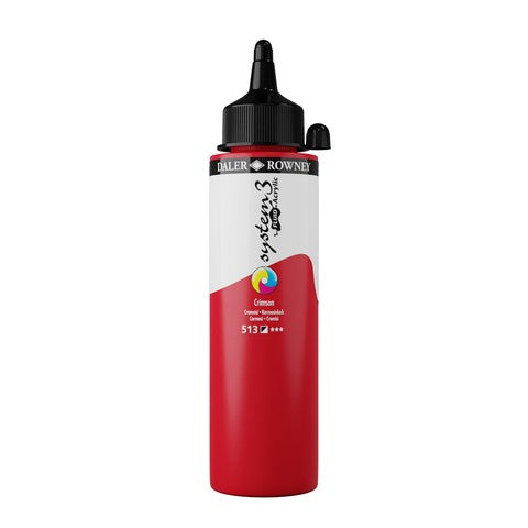 SYSTEM3 FLUID ACRYLIC 500ML CRIMSON