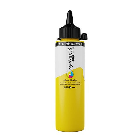 SYSTEM3 FLUID ACRYLIC 500ML CADMIUM YELLOW HUE