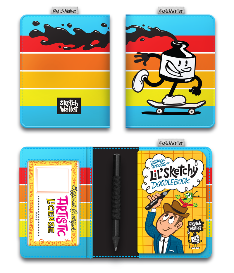 Little Sketchy Ink Skater Wallet Set