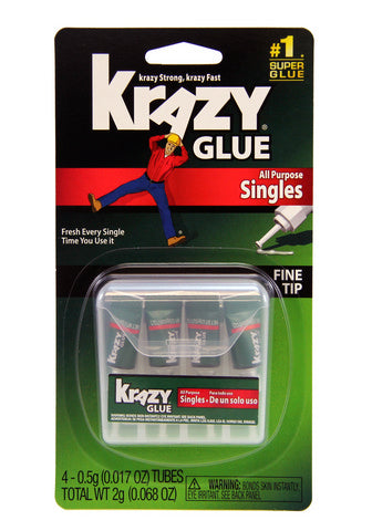Elmer's Instant Krazy Glue Single Use 4pk