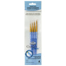 Crafter's Choice™ 4pc Golden Taklon Round Brush Set